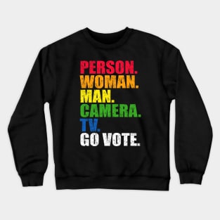 Person Woman Man Camera Tv Crewneck Sweatshirt